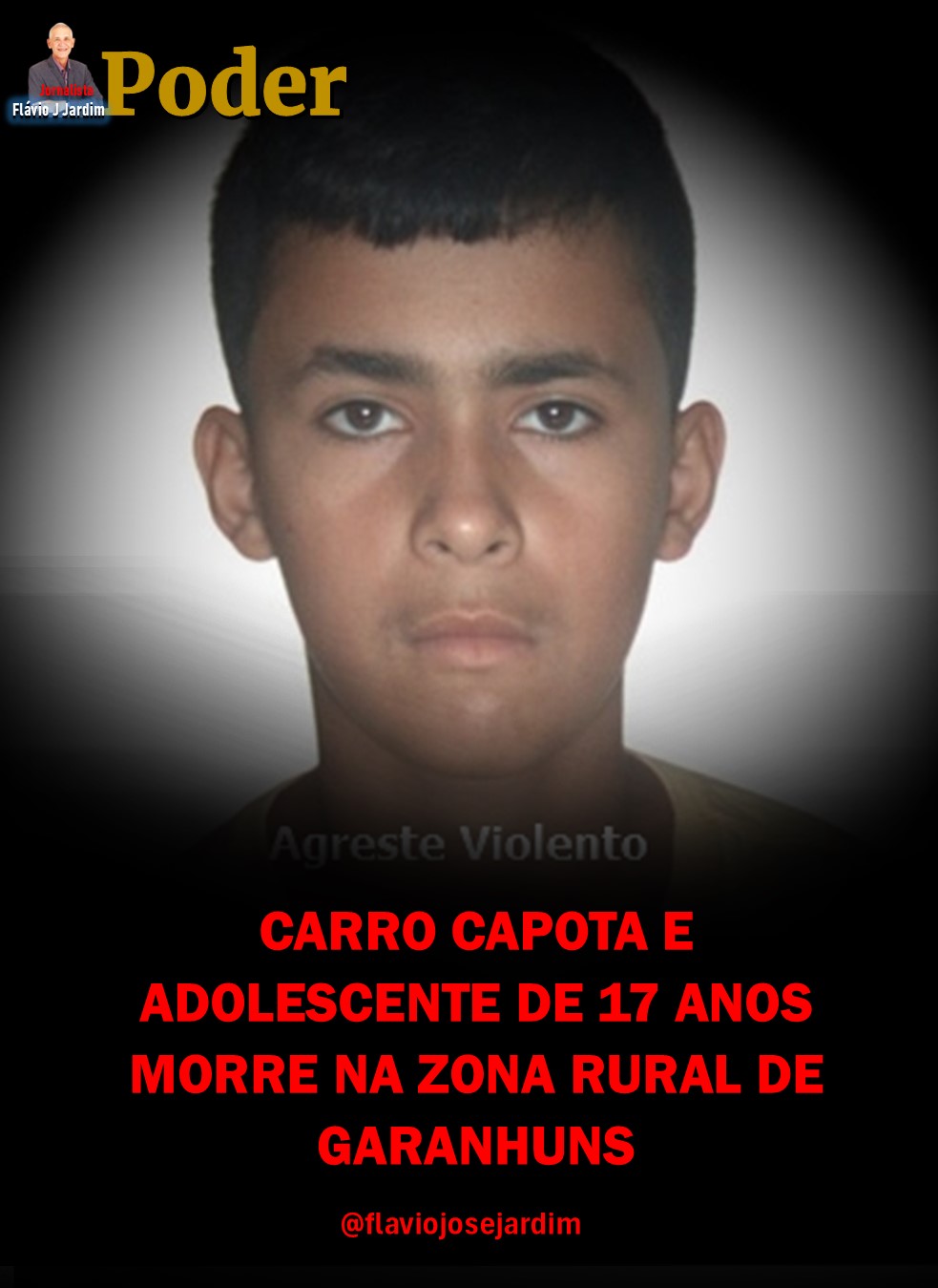 CARRO CAPOTA E ADOLESCENTE DE 17 ANOS MORRE NA ZONA RURAL DE GARANHUNS