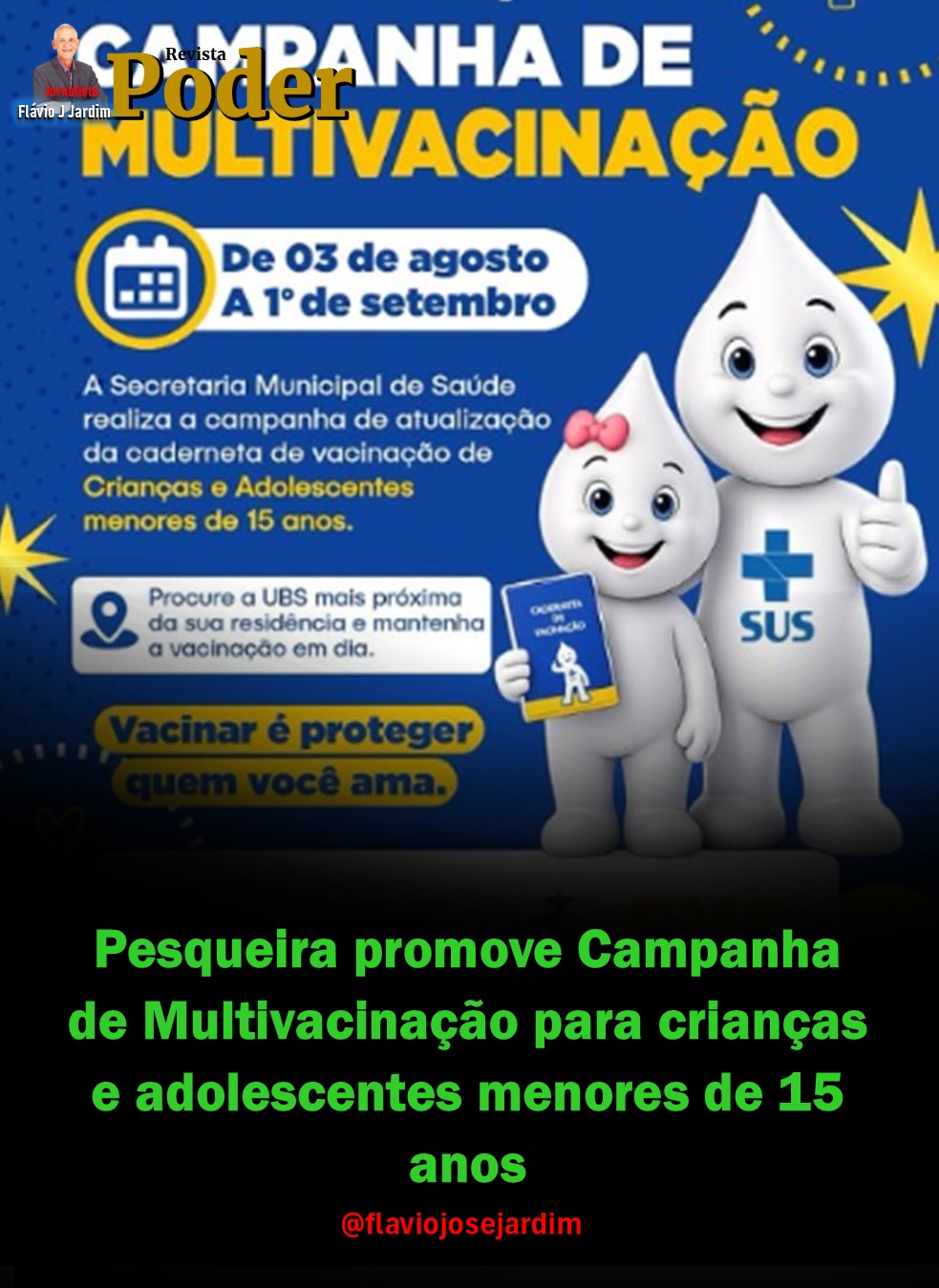 Pesqueira promove Campanha de Multivacinação para crianças e adolescentes menores de 15 anos