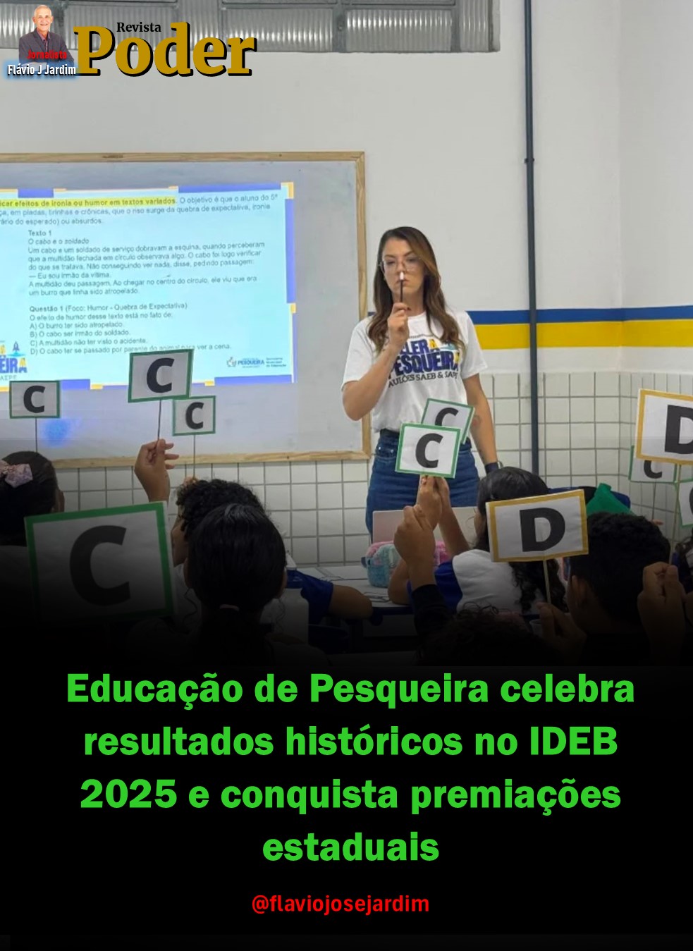 Educação de Pesqueira celebra resultados históricos no IDEB 2025 e conquista premiações estaduais