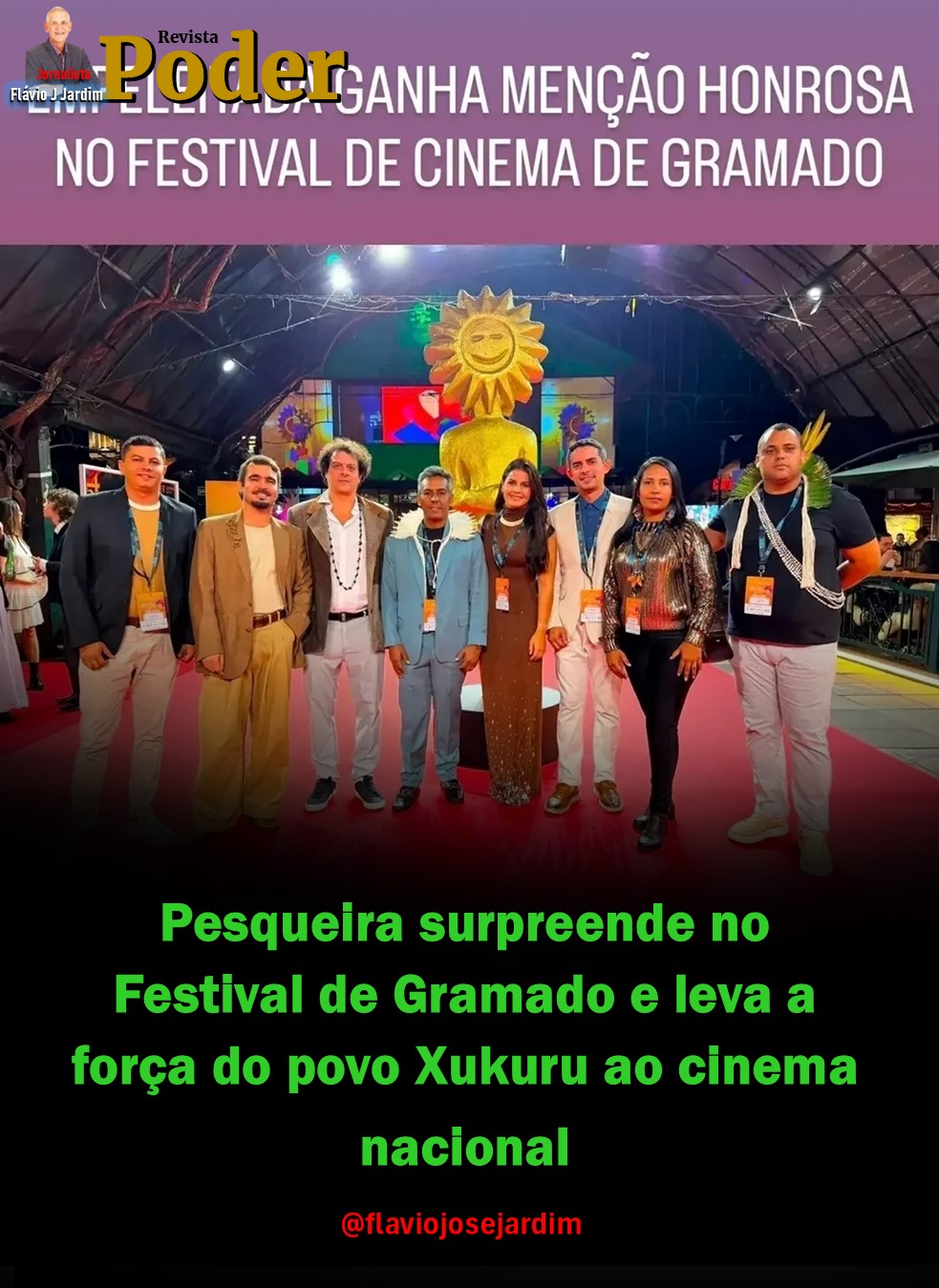 Pesqueira surpreende no Festival de Gramado e leva a força do povo Xukuru ao cinema nacional