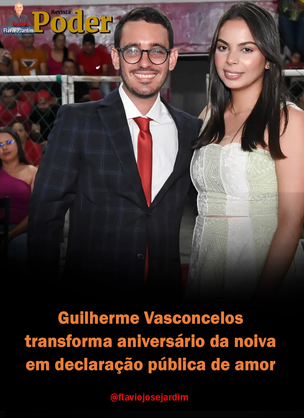 Guilherme Vasconcelos transforma aniversário da noiva em declaração pública de amor