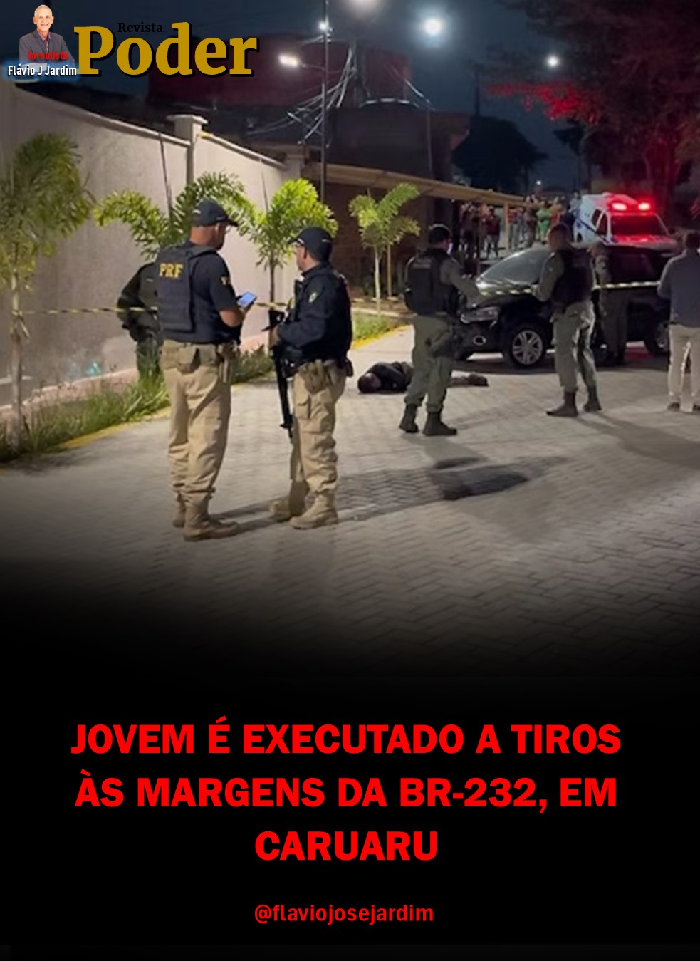 JOVEM É EXECUTADO A TIROS ÀS MARGENS DA BR-232, EM CARUARU