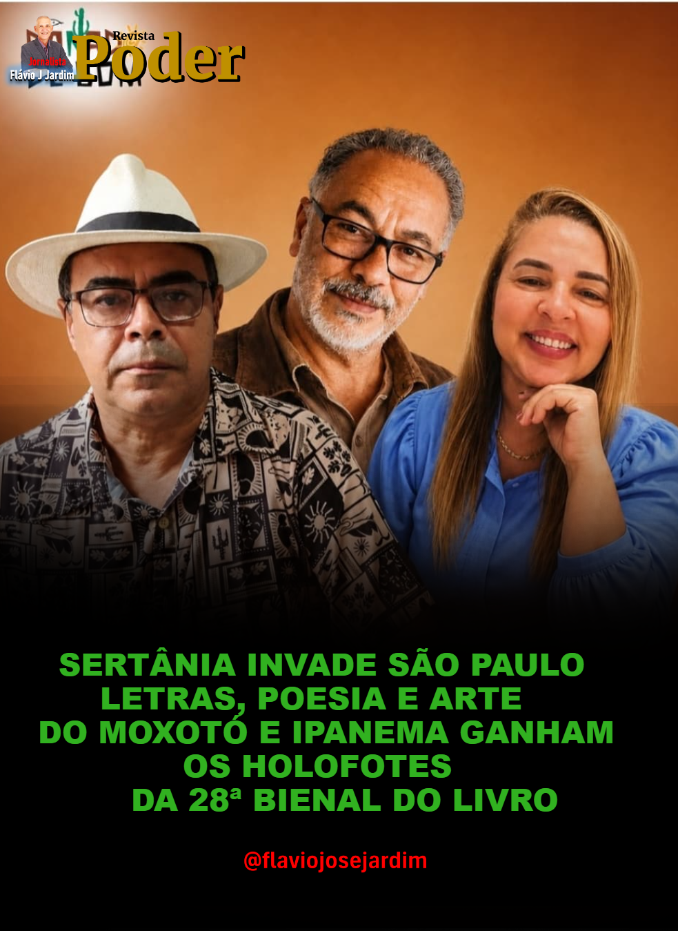 SERTÂNIA INVADE SÃO PAULO: LETRAS, POESIA E ARTE DO MOXOTÓ E IPANEMA GANHAM OS HOLOFOTES DA 28ª BIENAL DO LIVRO