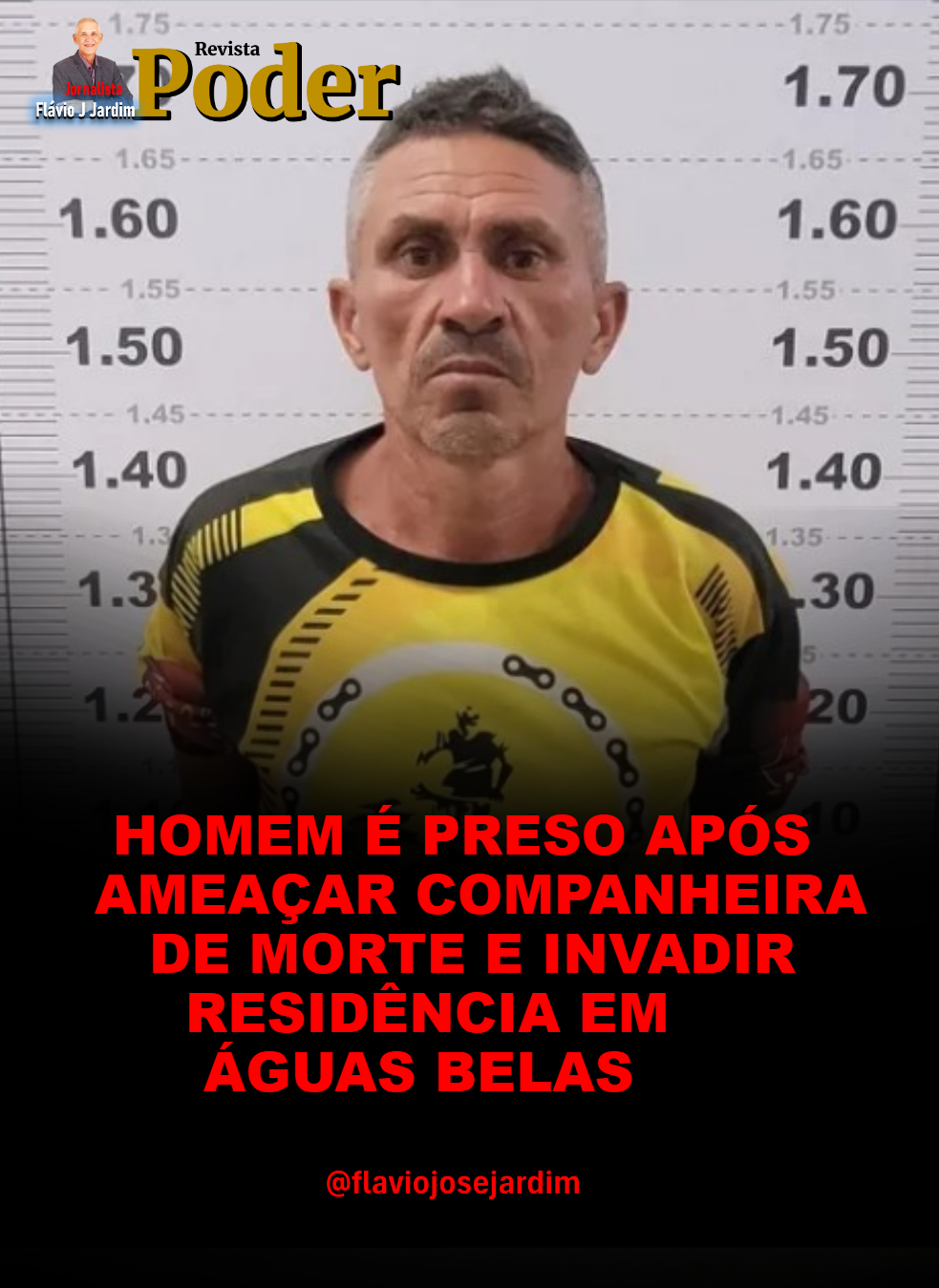 HOMEM É PRESO APÓS AMEAÇAR COMPANHEIRA DE MORTE E INVADIR RESIDÊNCIA EM ÁGUAS BELAS
