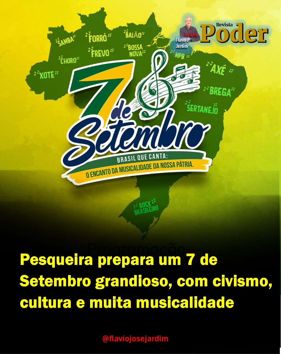 Pesqueira prepara um 7 de Setembro grandioso, com civismo, cultura e muita musicalidade