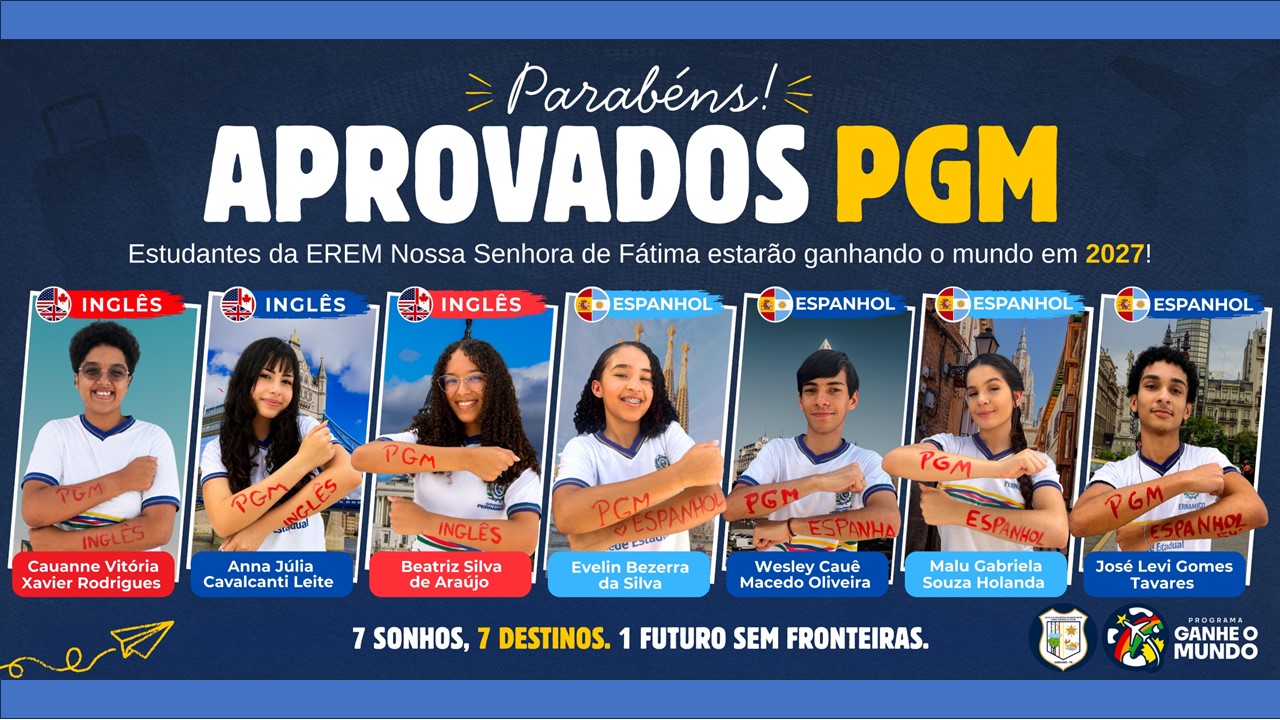 ESTUDANTES ESTÃO DE PARABÉNS