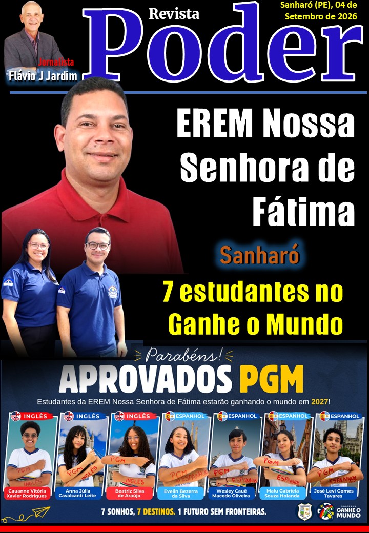 SANHARÓ NO MUNDO: EREM NOSSA SENHORA DE FÁTIMA TRANSFORMA EDUCAÇÃO PÚBLICA EM SONHOS SEM FRONTEIRAS