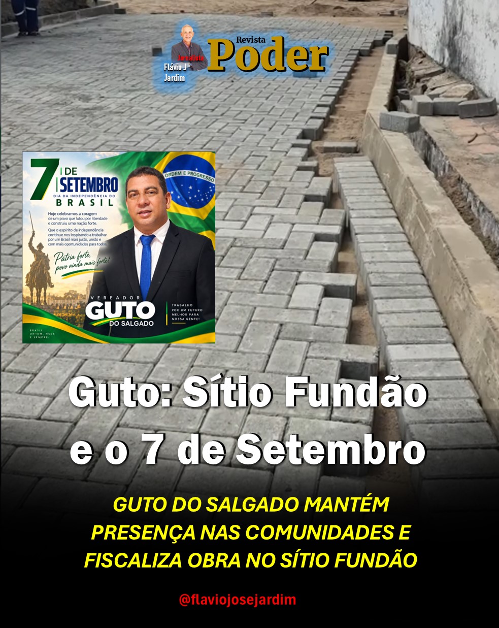 GUTO DO SALGADO MANTÉM PRESENÇA nas comunidades e fiscaliza avanço de obra no Sítio Fundão
