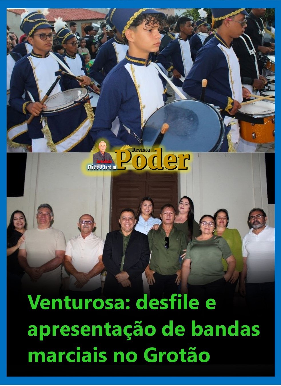 VENTUROSA RETOMA TRADIÇÃO COM DESFILE E APRESENTAÇÃO DE BANDAS MARCIAIS NO GROTÃO