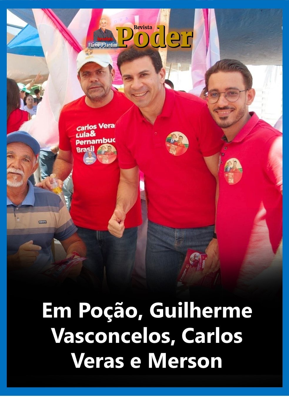 EM POÇÃO, GUILHERME VASCONCELOS E CARLOS VERAS PERCORREM FEIRA E REFORÇAM PROXIMIDADE COM A POPULAÇÃO