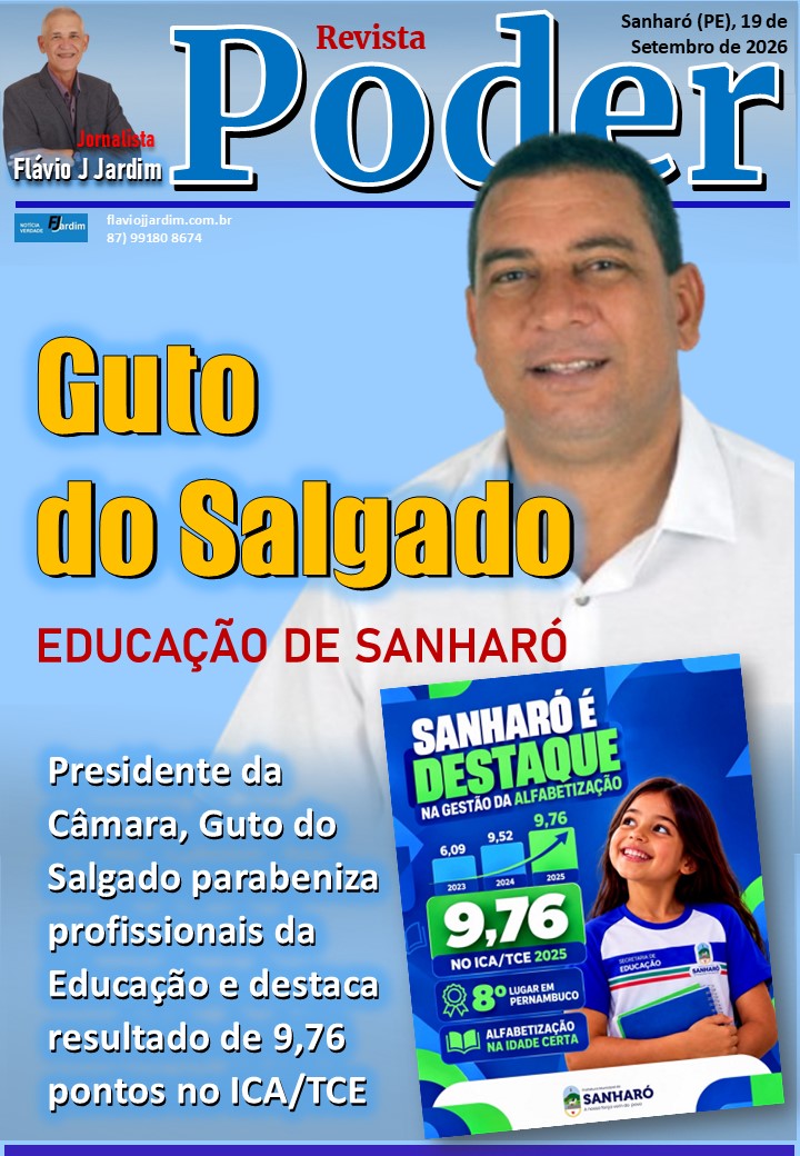 PRESIDENTE GUTO DO SALGADO | Sanharó alcança 8º lugar em Pernambuco na alfabetização