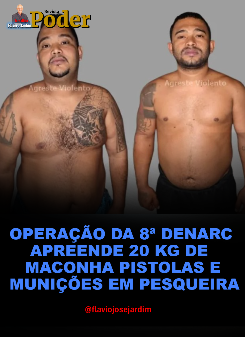 OPERAÇÃO DA 8ª DENARC APREENDE 20 KG DE MACONHA, PISTOLAS E MUNIÇÕES EM PESQUEIRA