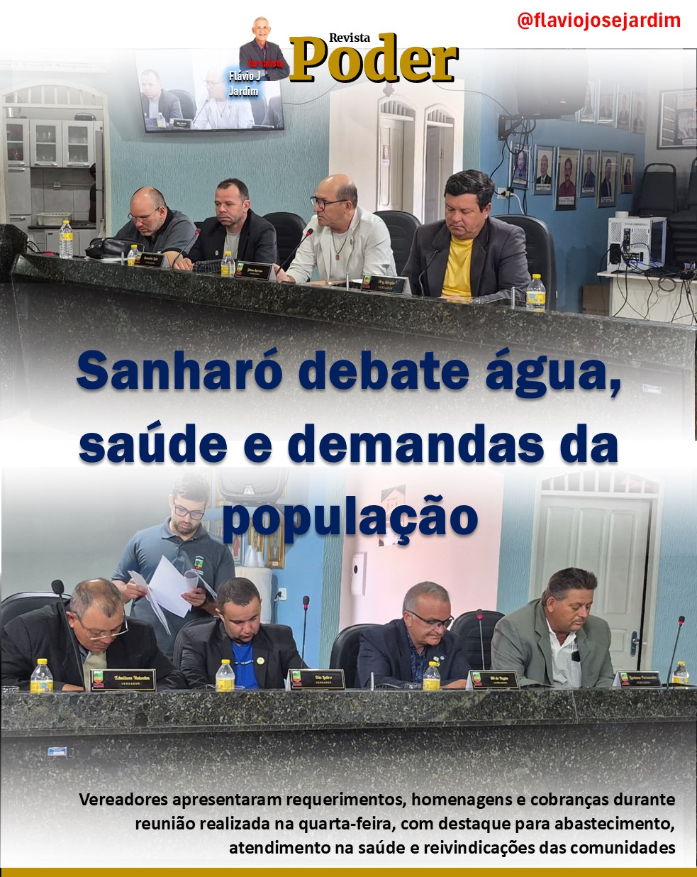 Câmara de Sanharó debate água, saúde e demandas da população em sessão