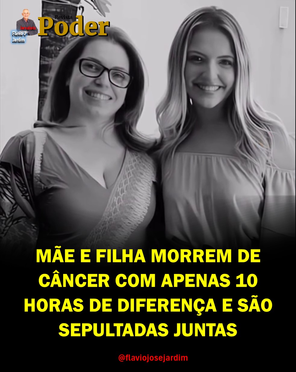 MÃE E FILHA MORREM DE CÂNCER COM APENAS 10 HORAS DE DIFERENÇA E SÃO SEPULTADAS JUNTAS