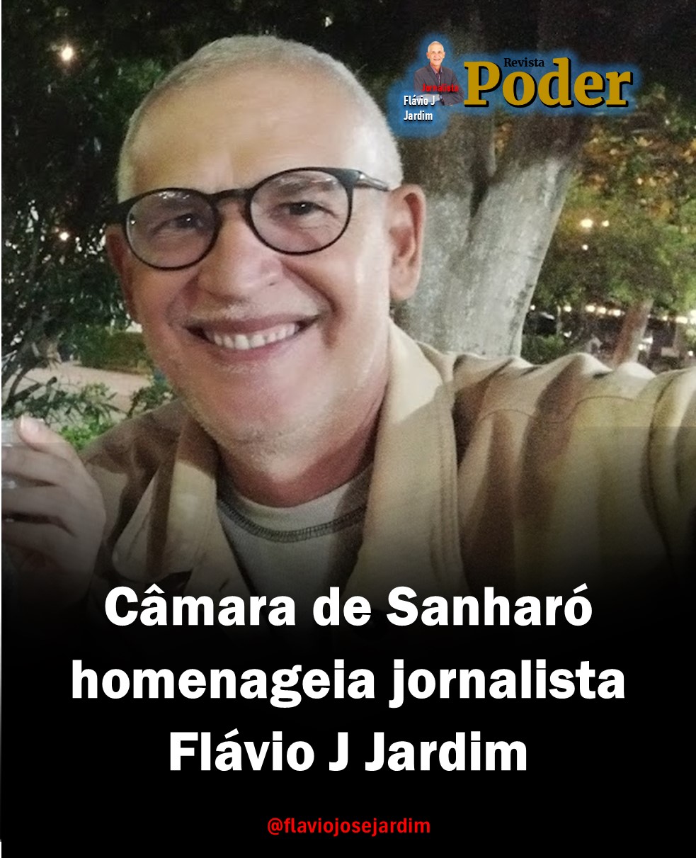 Câmara de Sanharó homenageia jornalista Flávio J. Jardim com Voto de Congratulação