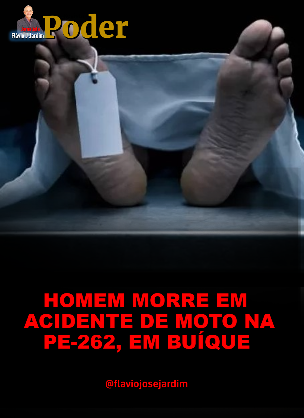 HOMEM MORRE EM ACIDENTE DE MOTO NA PE-262, EM BUÍQUE