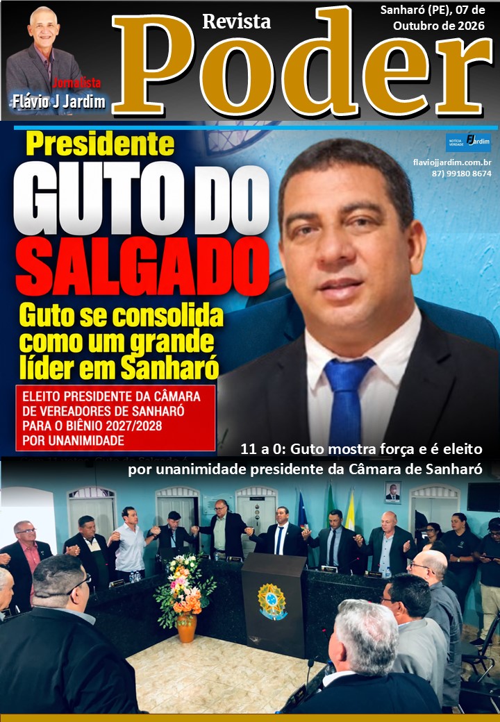 Guto se fortalece como liderança e é eleito por unanimidade presidente da Câmara de Sanharó