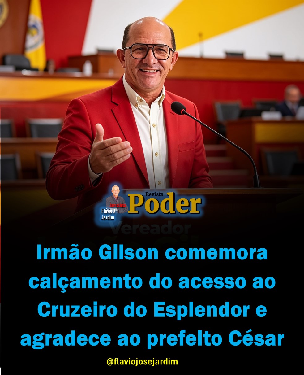 Irmão Gilson comemora calçamento do acesso ao Cruzeiro do Esplendor e agradece ao prefeito César