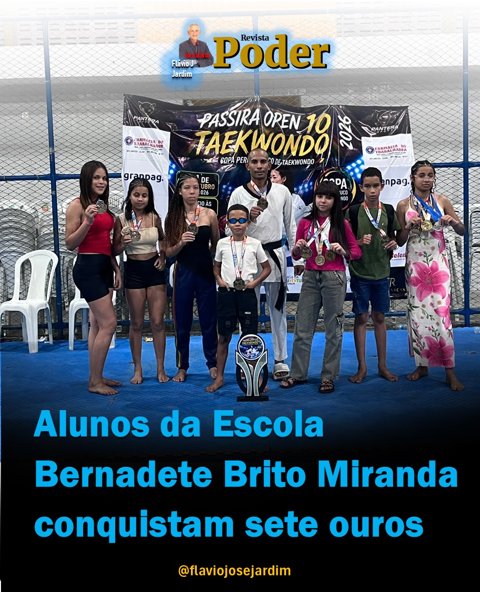Orgulho do Centenário! Alunos da Escola Bernadete Brito Miranda conquistam sete ouros e colocam Pesqueira no topo do Taekwondo