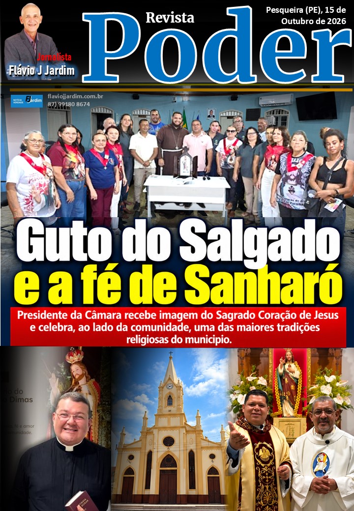 Guto do Salgado recebe imagem do Sagrado Coração de Jesus na Câmara de Sanharó em momento de fé e devoção