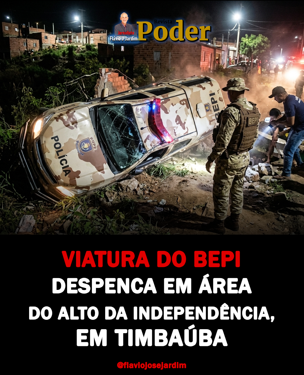 VIATURA DO BEPI DESPENCA EM ÁREA DO ALTO DA INDEPENDÊNCIA, EM TIMBAÚBA