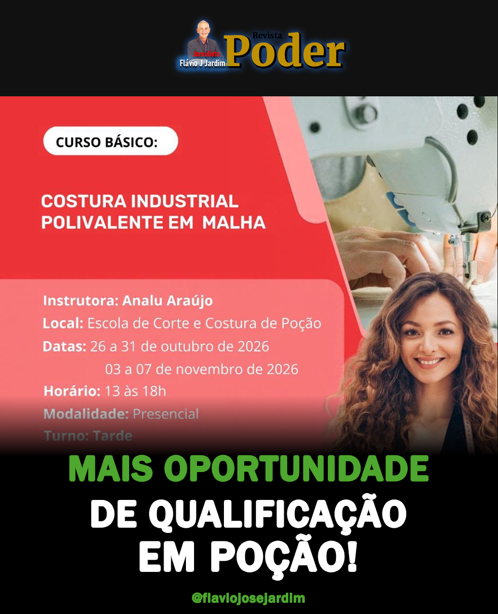 MAIS OPORTUNIDADE DE QUALIFICAÇÃO EM POÇÃO!