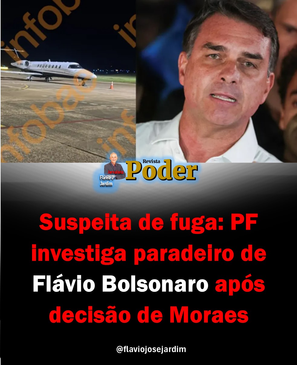 Suspeita de fuga: PF investiga paradeiro de Flávio Bolsonaro após decisão de Moraes
