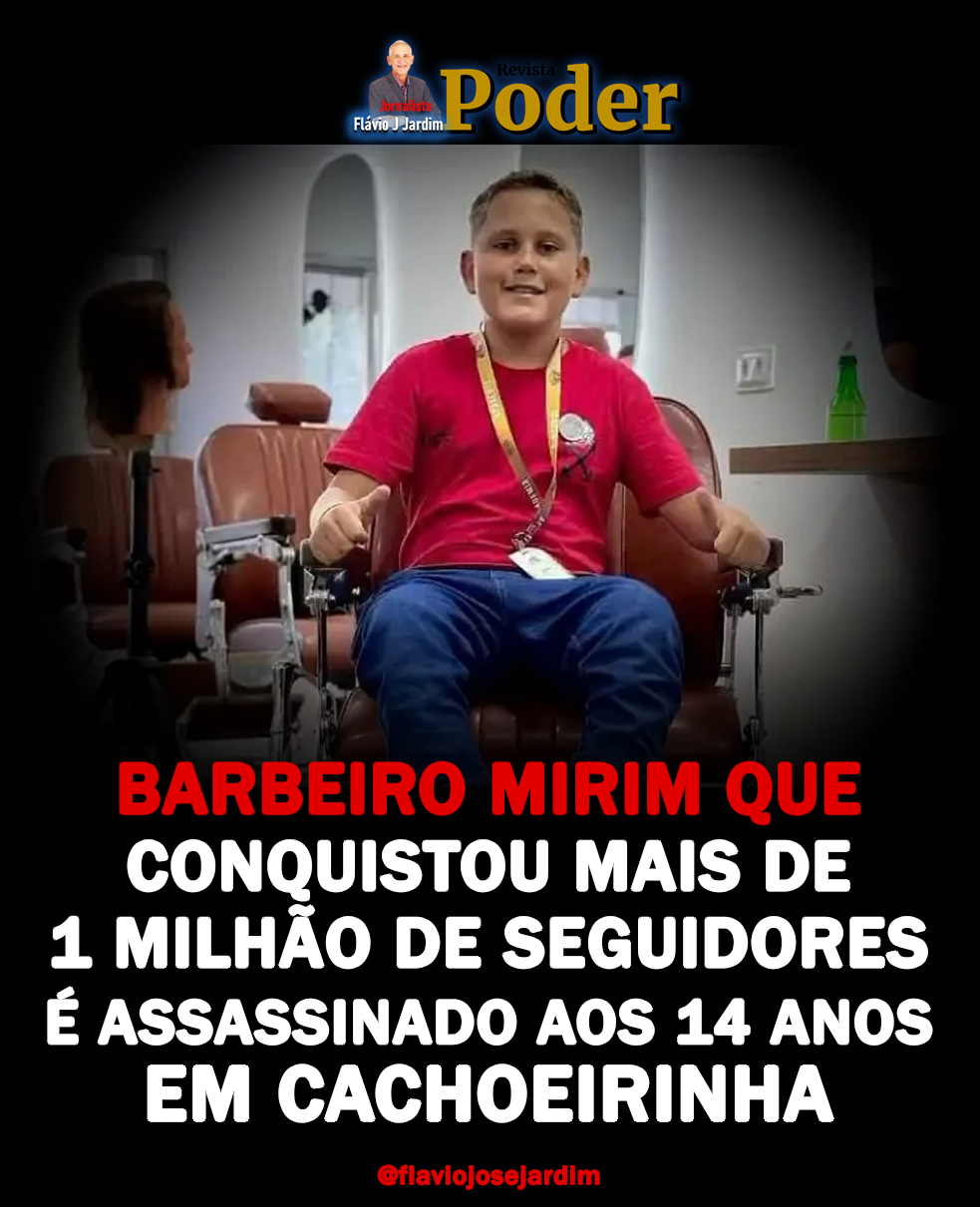 BARBEIRO MIRIM QUE CONQUISTOU MAIS DE 1 MILHÃO DE SEGUIDORES É ASSASSINADO AOS 14 ANOS EM CACHOEIRINHA