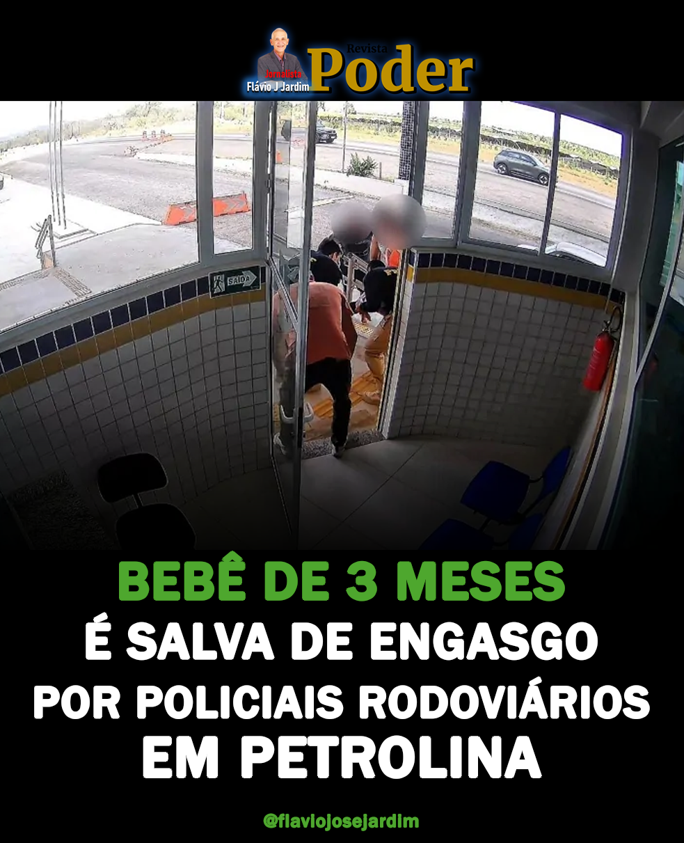 BEBÊ DE 3 MESES É SALVA DE ENGASGO POR POLICIAIS RODOVIÁRIOS EM PETROLINA